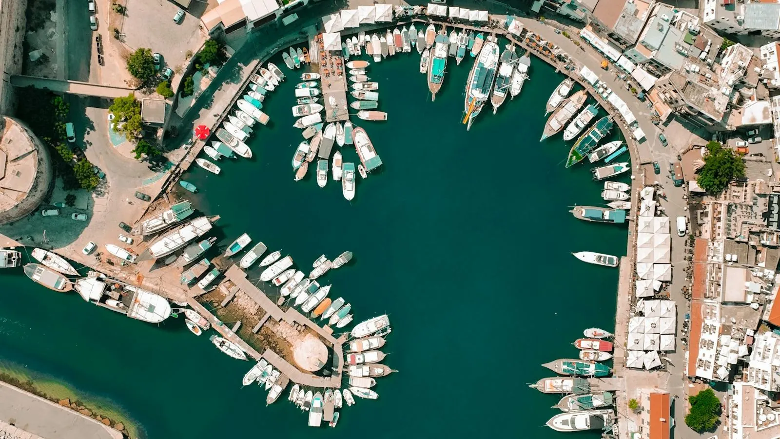 Cyprus marina from the air
