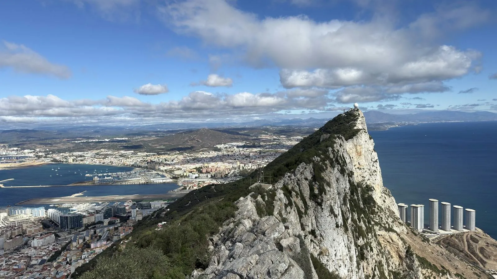 The Rock of Gibraltar and the town