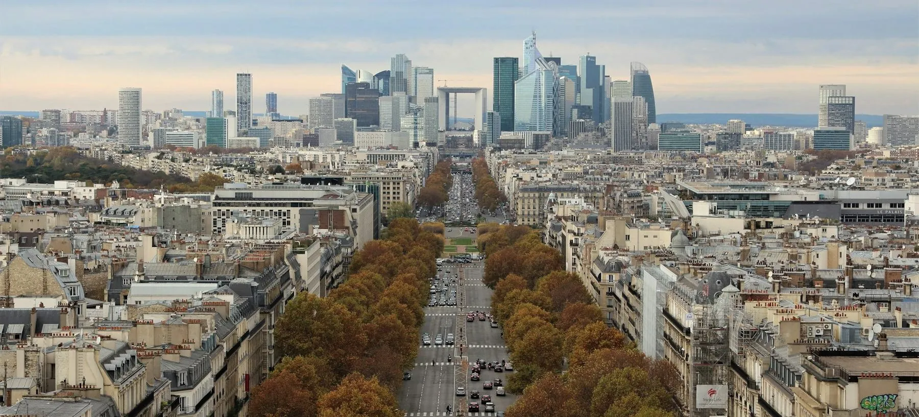 La Défense from the Arc de Triomphe