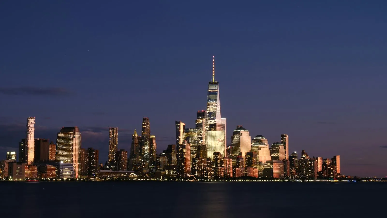 Lower Manhattan at dusk
