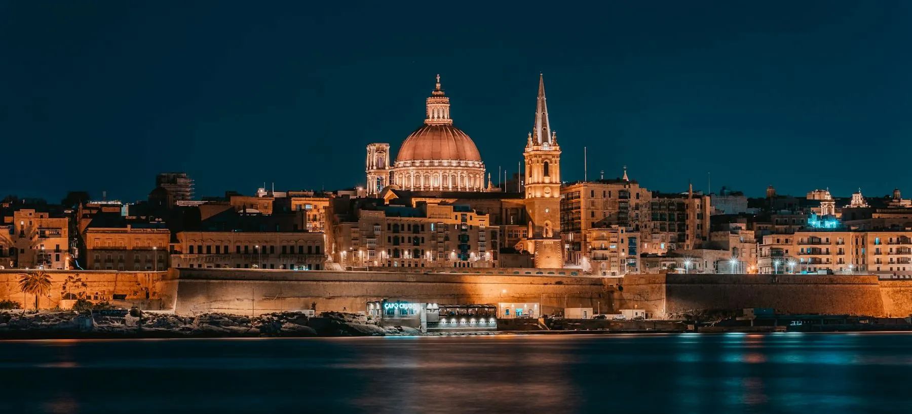 Valletta at night