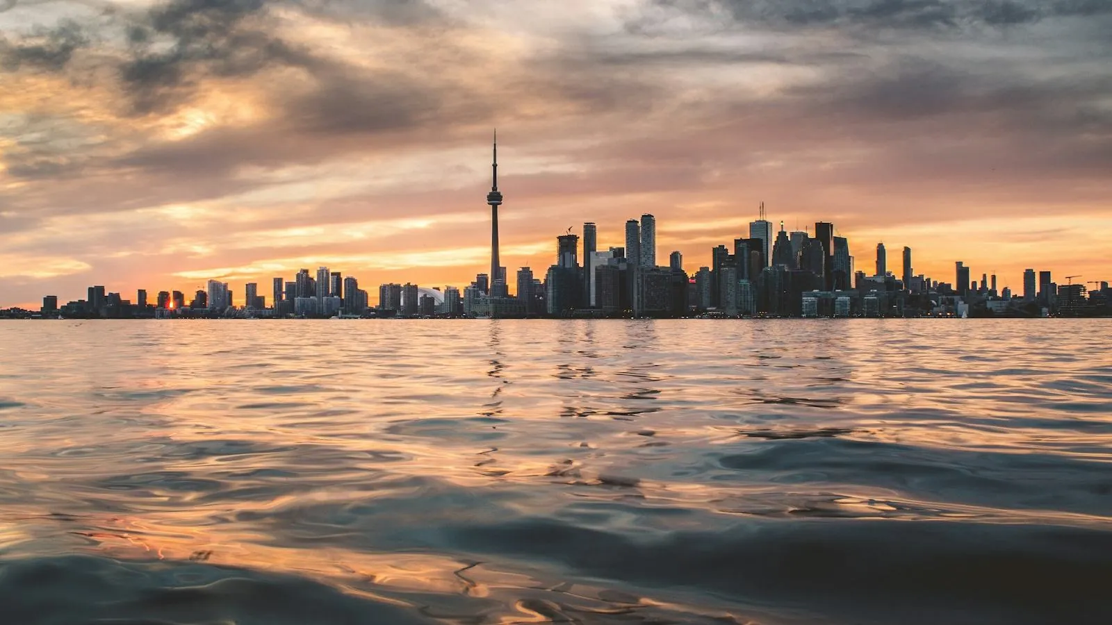 Toronto skyline across Lake Ontario