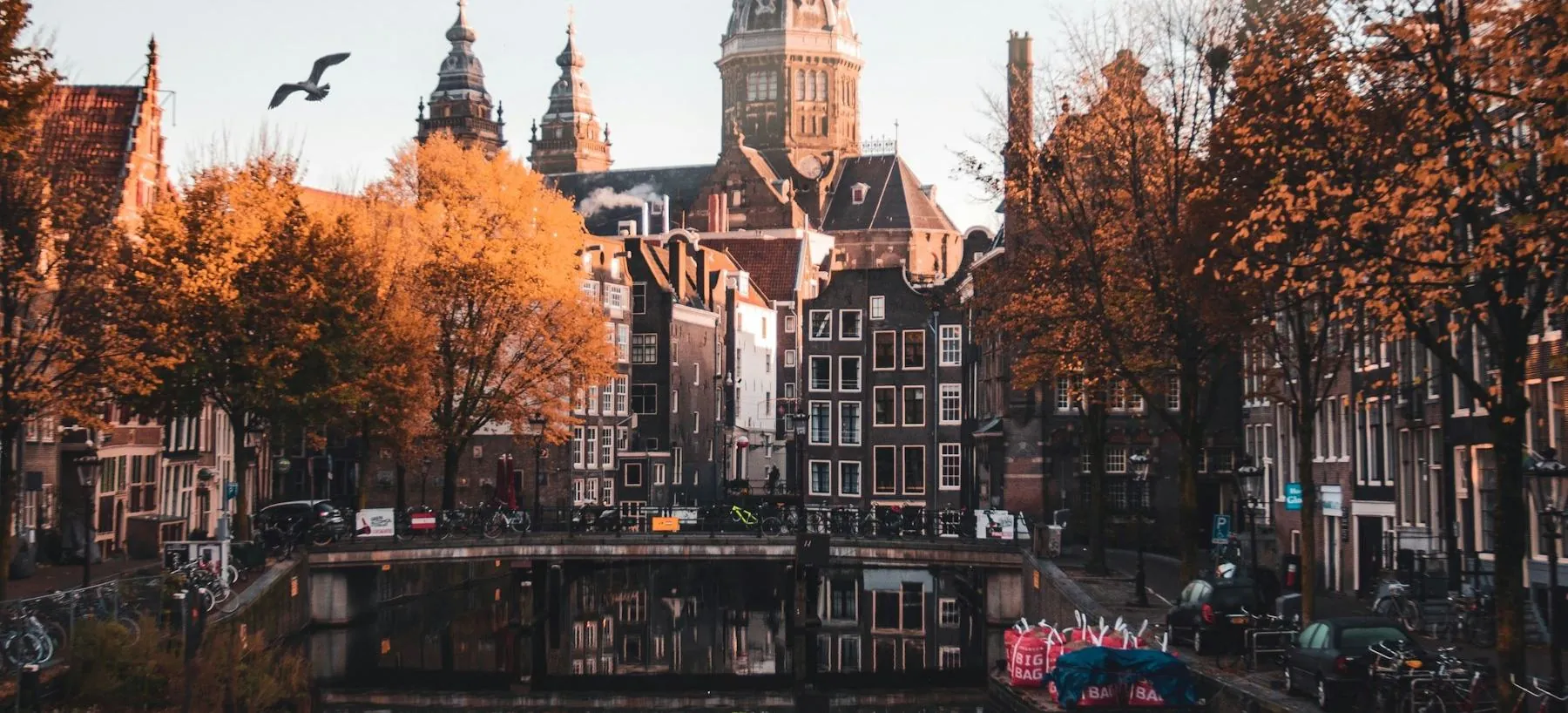 Amsterdam canal in autumn